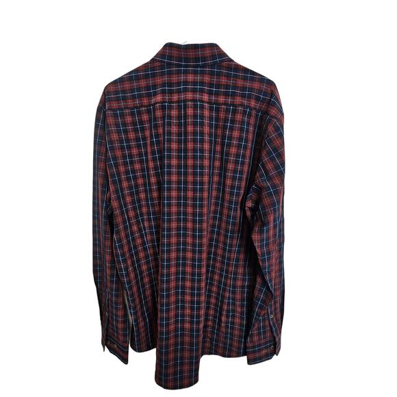 Mizzen + Main Leeward Shirt Blue Red Plaid Button Down Dress Shirt Men XXL - Picture 8 of 8
